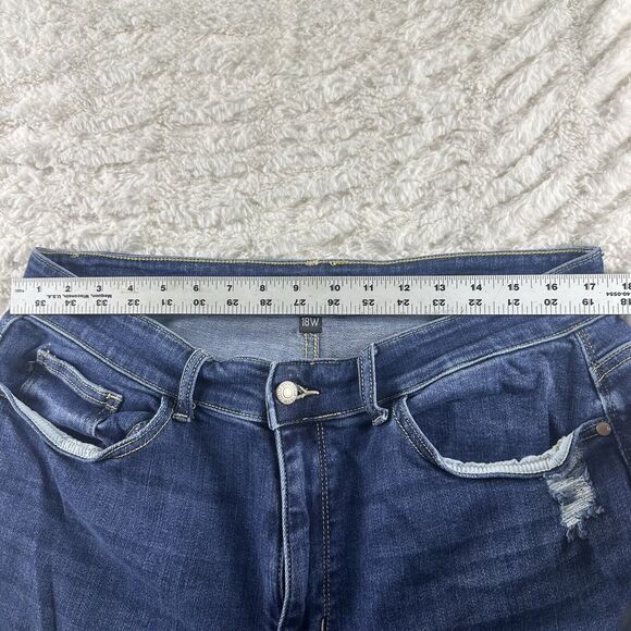 Judy Blue - Womens Jeans - 18W - Blue Denim Skinny Fit - Distressed Skinny Fit - Picture 2 of 16